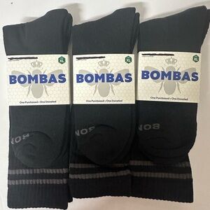 Bombas  Black Socks 3 pairs Size M/L/XL
